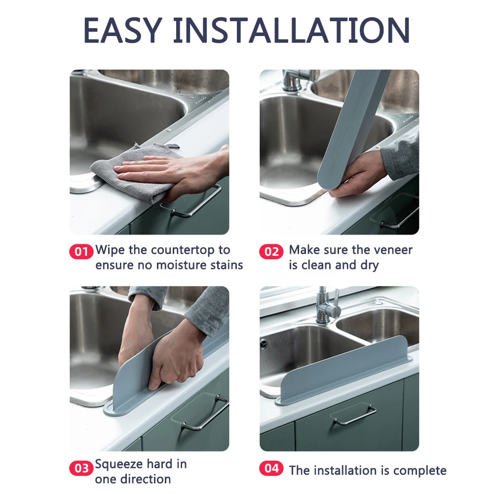 

Kitchen Bathroom Portable Water Splashproof Tool Baffle Board Basin Suction Cup Home Sink Splash Guard Vegetable Washing Wave