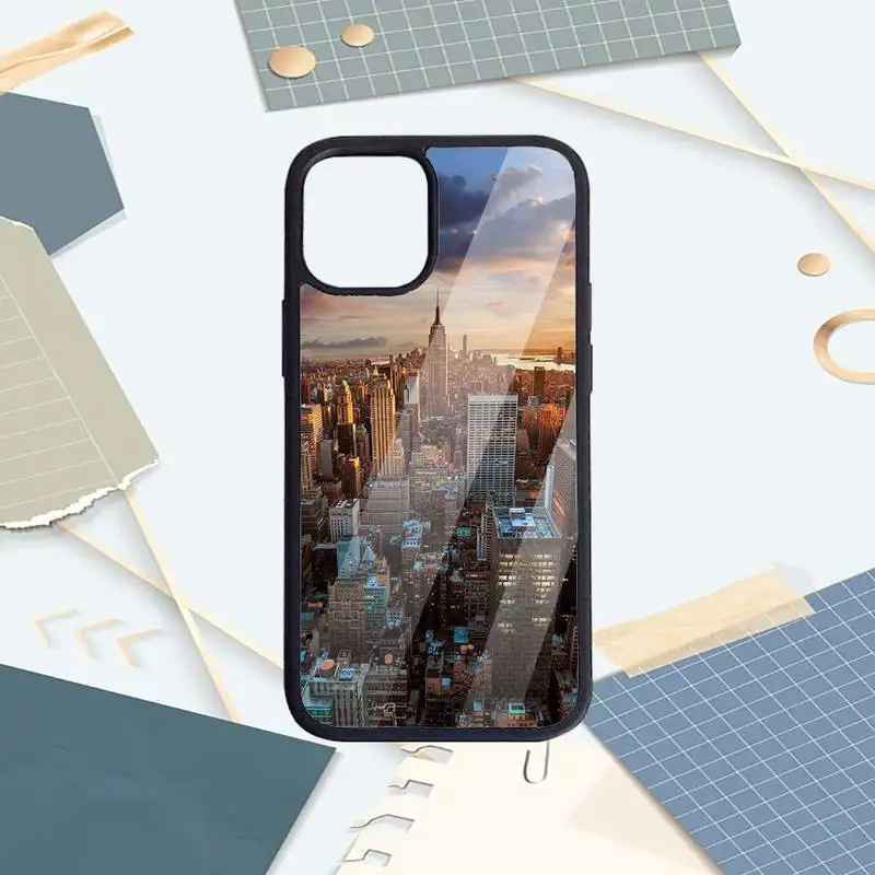 

NYC NEW YORK city Phone Case PC for iPhone 11 12 pro XS MAX 8 7 6 6S Plus X 5S SE 2020 XR Luxury brand shell funda