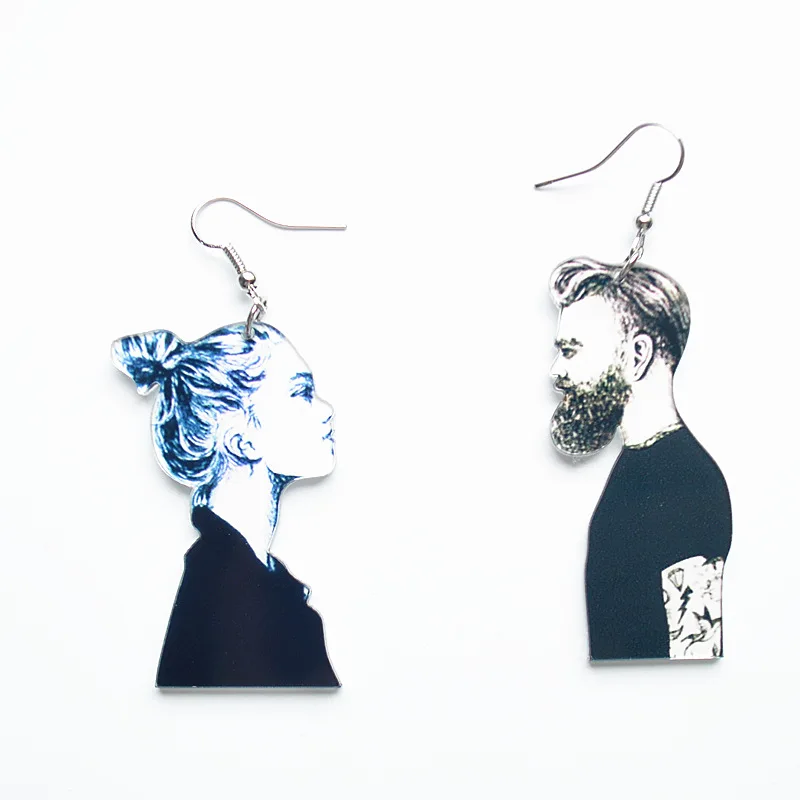 Серьги подвески Hyperbole в европейском стиле Асимметричные акриловые женские