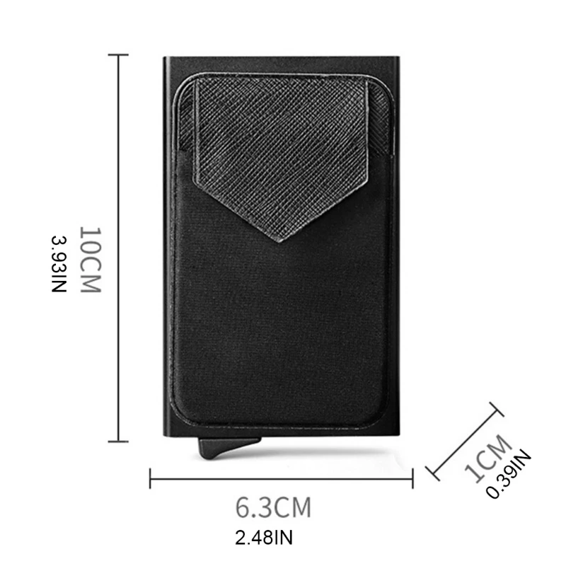 

Vintage RFID Blocking Money Belt Wallet Automatic Pop-up Credit Card Case Purse