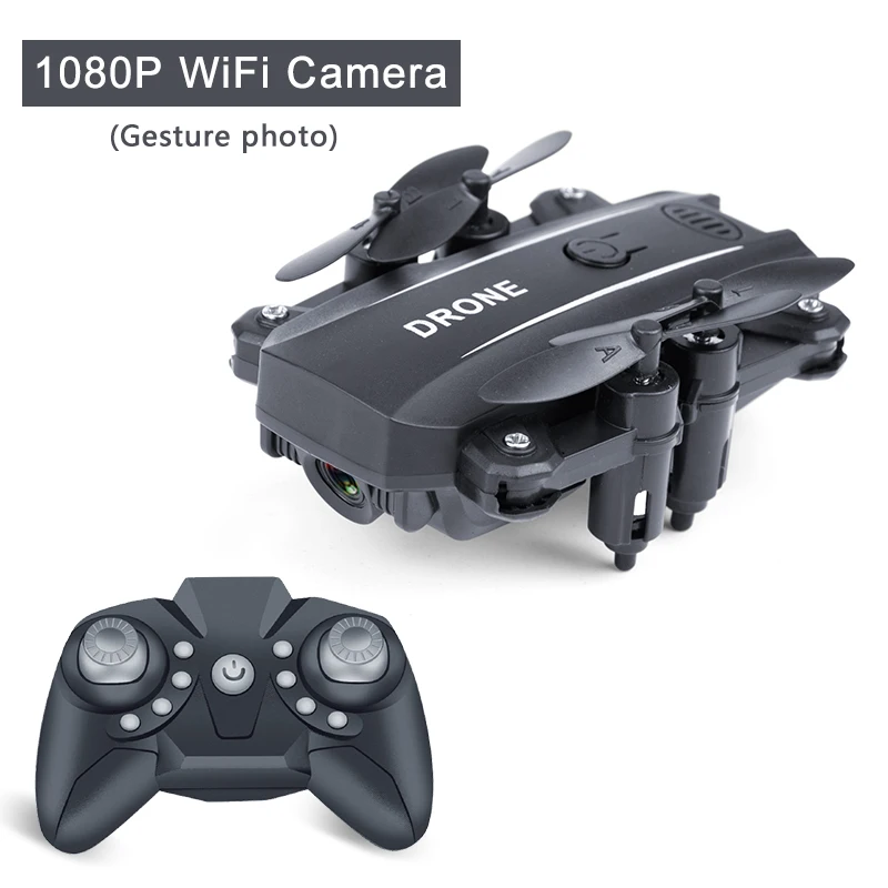1080P Wifi Camera Дрон Радиоуправляемый квадрокоптер мини Дрон камера HD 1080P Wifi FPV Дрон складной высота удержания RC вертолет селфи дроны профессиональная игрушка - Цвет: 1080P Wifi Camera