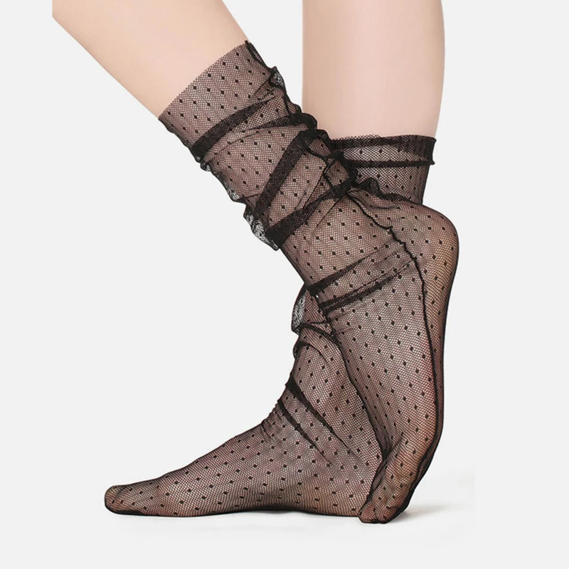 Шикарные Женские Дышащие прозрачные сетчатые женские гольфы в - Цена: 137.55