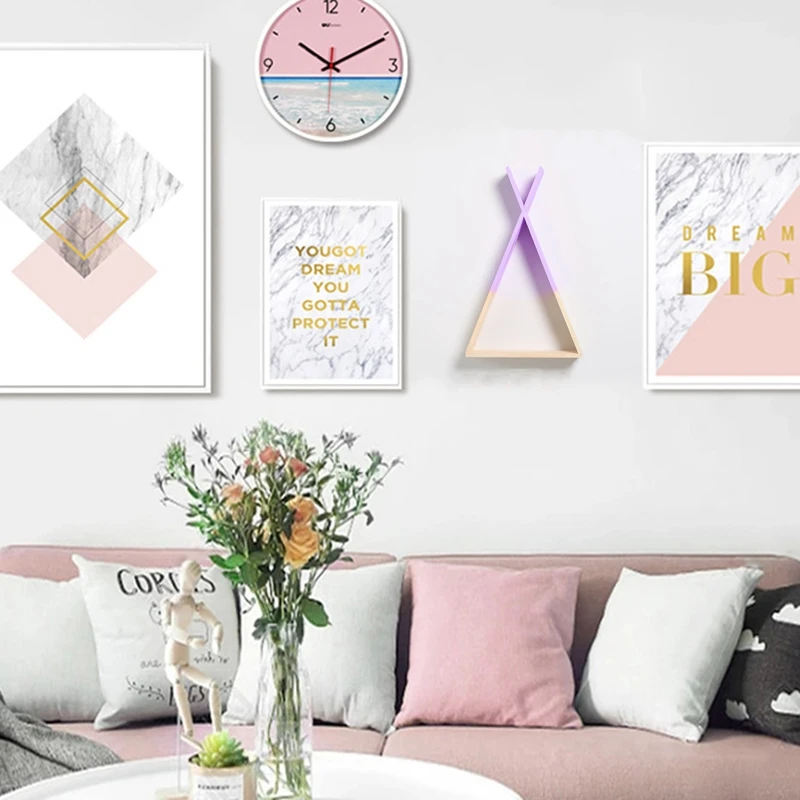 Тройная угловая настенная рама полка для дома витрина украшения гостиной