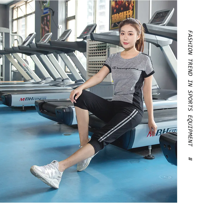 Большие размеры, L-XXXXL, спортивный костюм для женщин, женский спортивный костюм, одежда для фитнеса, спортивная одежда, набор для йоги, леггинсы для бега+ тонкая рубашка, комплект