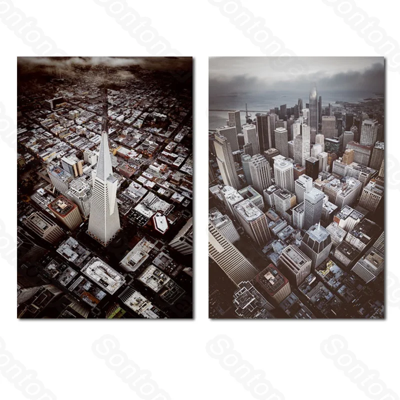 

Art Poster Still Life Painting City Overlooking 3D Stereo Wall Stickers Bedroom Dormitory Poster Background Wall Decoration Wall