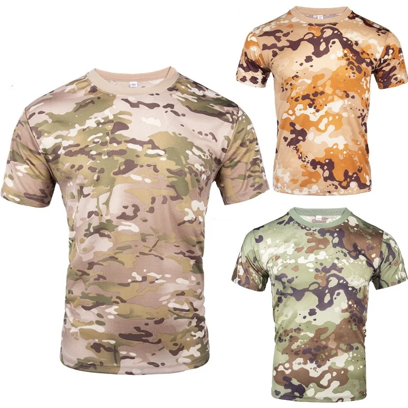 

Camouflage T-Shirt Tactical Shirt Short Sleeve Quick-Drying Combat Men's Camouflage Military T-Shirt Outdoor Hunting Hiking Shir