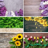 vinyl custom photography backdrops prop scenery flower and wooden planks photography background 200207fk 0004