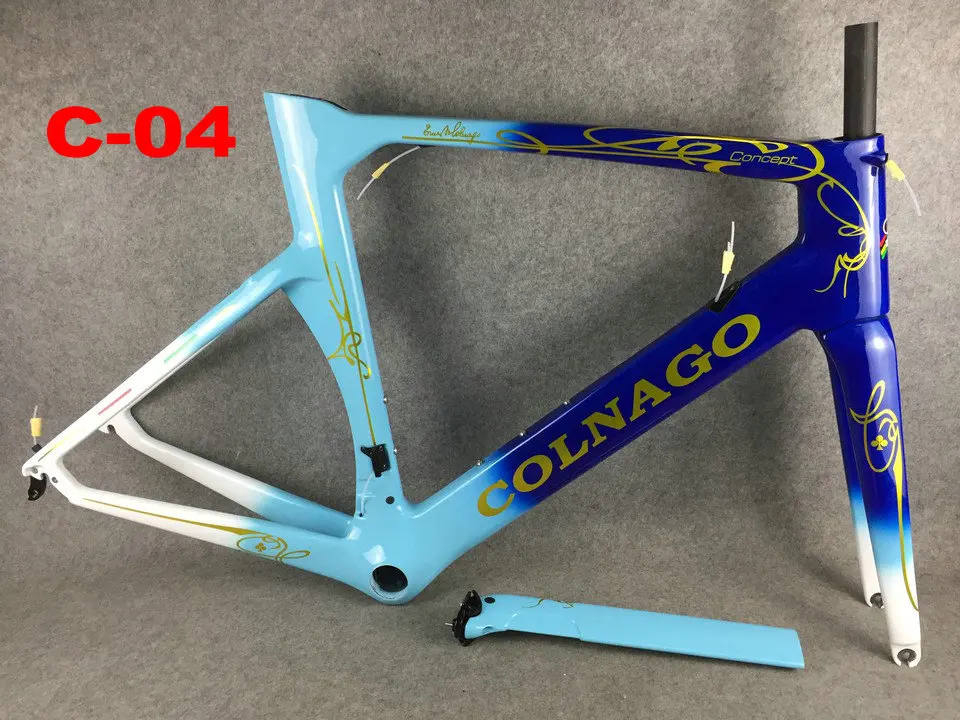 Colnago карбоновая дорожная рама белая концепция велосипедная рама карбоновая дорожная рама для гоночного велосипеда