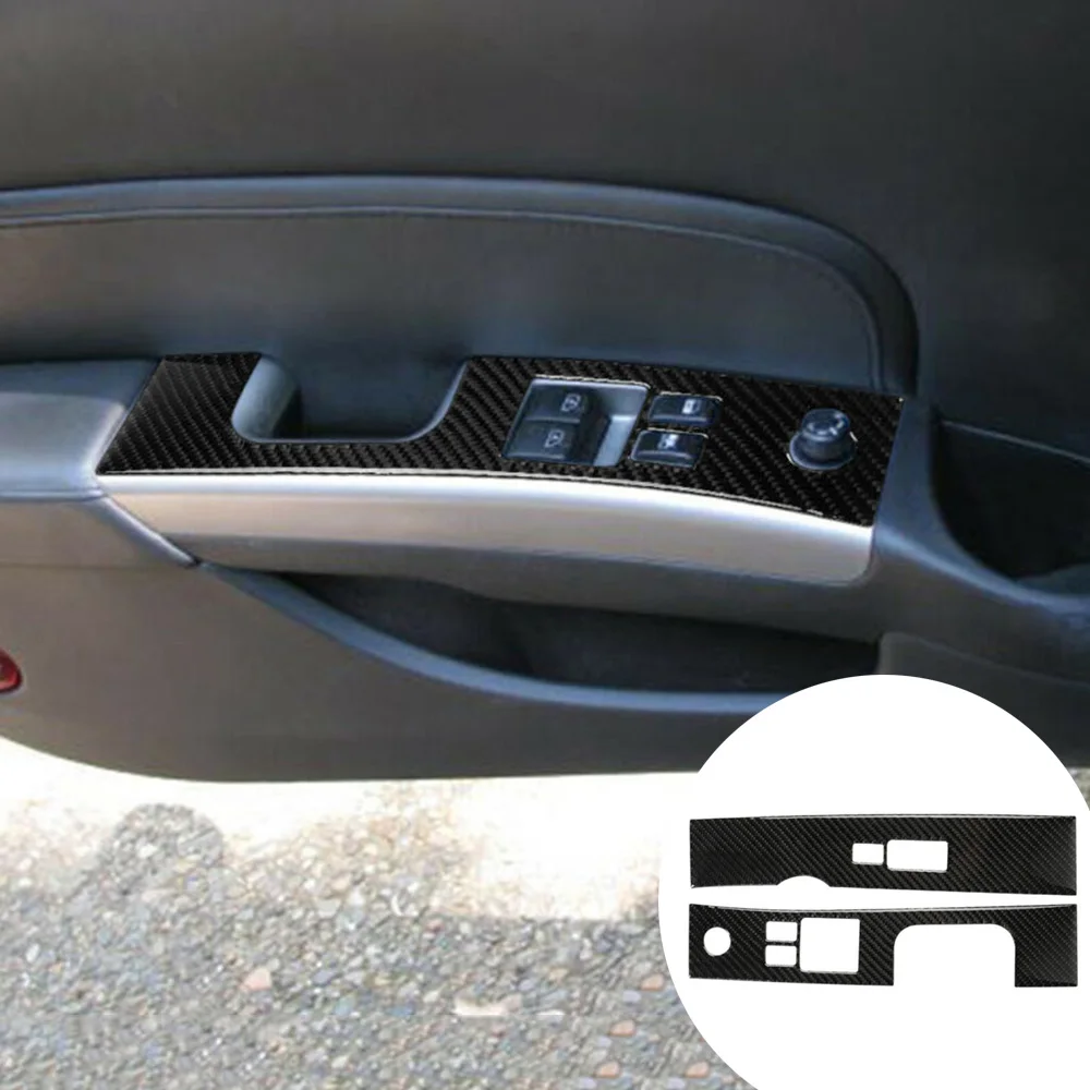 2 шт. переключатель панели из углеродного волокна для салона автомобиля Nissan 350Z