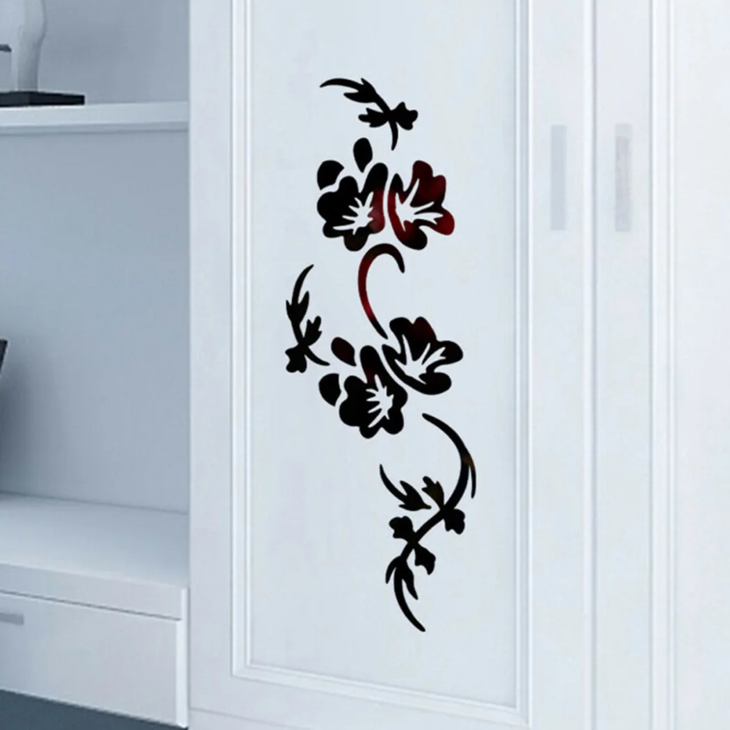 

Modern Flowers And Flower Vines Wall Sticker Wallpaper 3D TV Background Stickers DIY Wall Decor Decal Stickers Art Mural