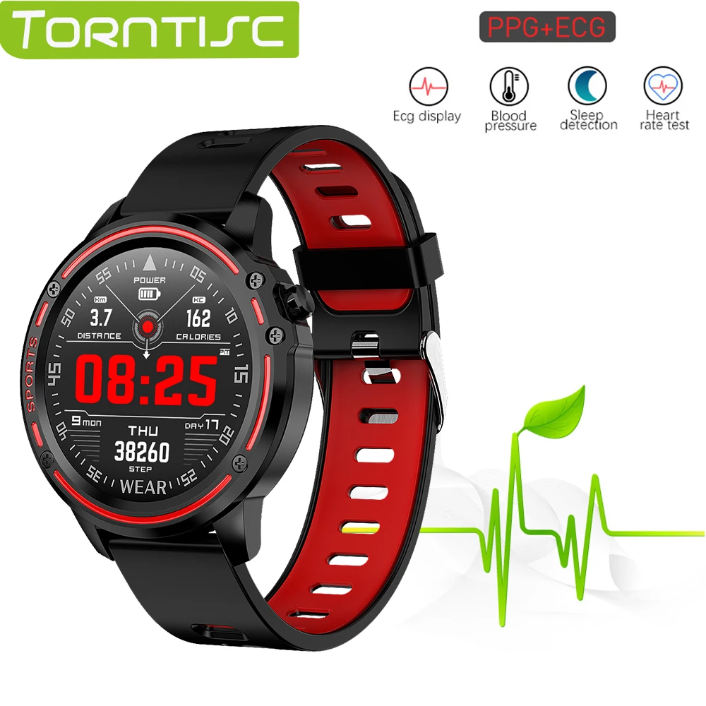 Torntisc L8 PPG+ ECG Full Round Display Smart Watch Men IP68 Waterproof Heart Rate Blood Pressure Sport Smartwatch