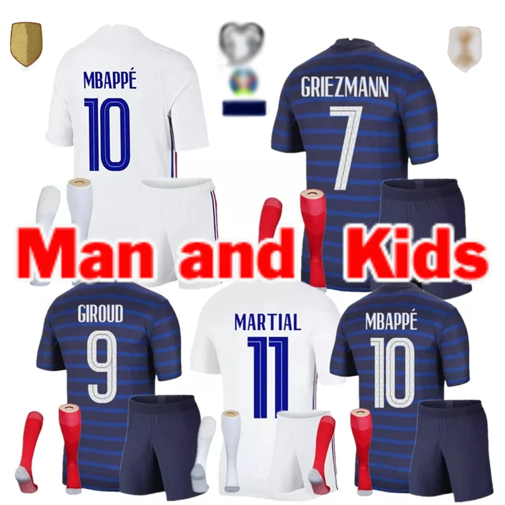 

Nwe jersey de Francia 2020, 2021 Lillo GRIEZANN POBA KANE BENEMA y Cristiano de futbol camisa para hombre de futbol jersey