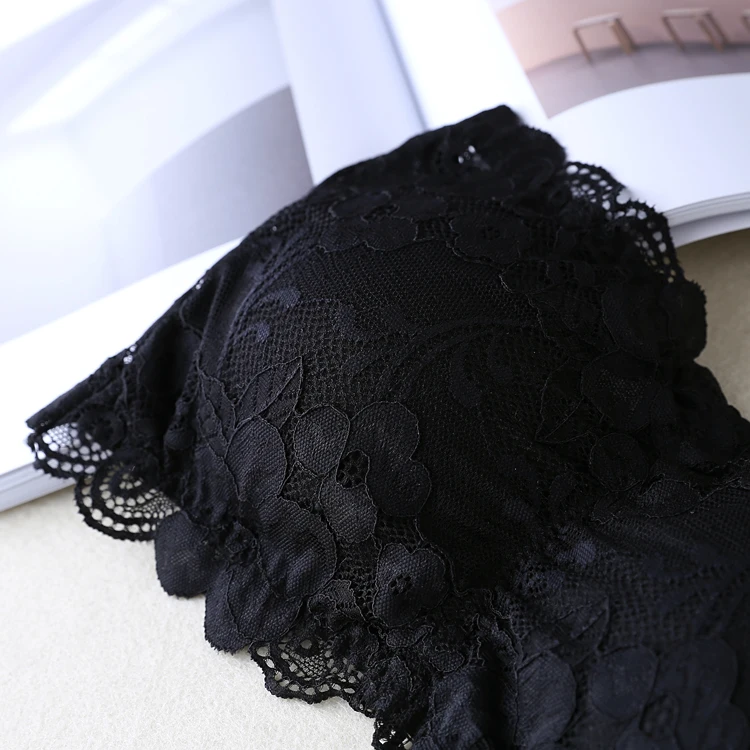 1 шт. модные летние женские цветочные кружева Bandeau бесшовный бандо без косточек Размеры 4-крюк бюстгальтер без бретелек топ