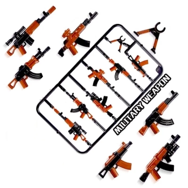 

AK47 Block Printing Weapon Gun Playmobil MOC Military City SWAT Figures Mini Accessories Bricks Building Block Toys for children