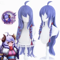 ebingoo lol spirit blossom kindred cosplay wig wave straight purple braided wigs heat resistant fiber wig for holllywood party