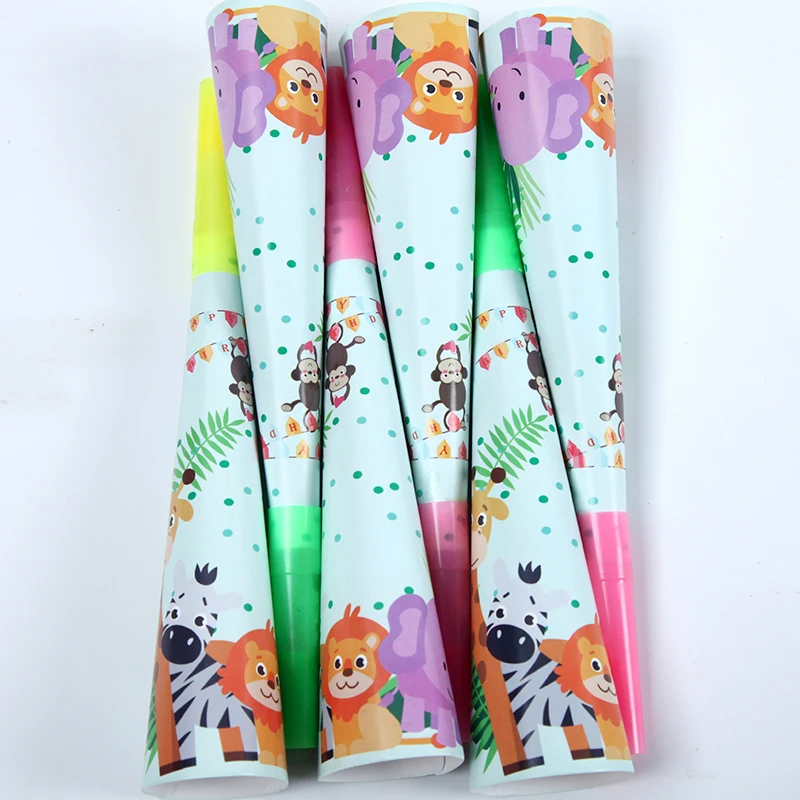 6 шт. для вечеринки в стиле сафари с изображением животных из мультфильма рога