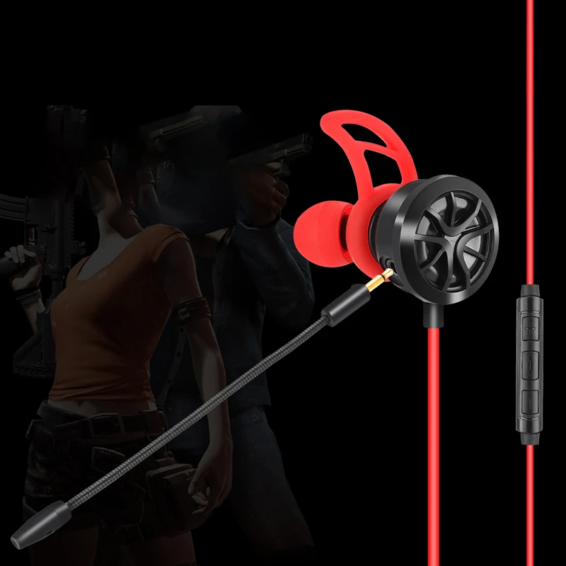 IG-Pc игровая гарнитура с микрофоном в ухо бас шумоподавление наушники для