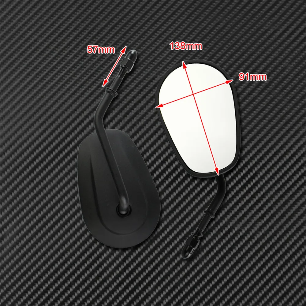 Мотоциклетные боковые зеркала заднего вида матовый черный для Harley Sportster XL 883 1200 48