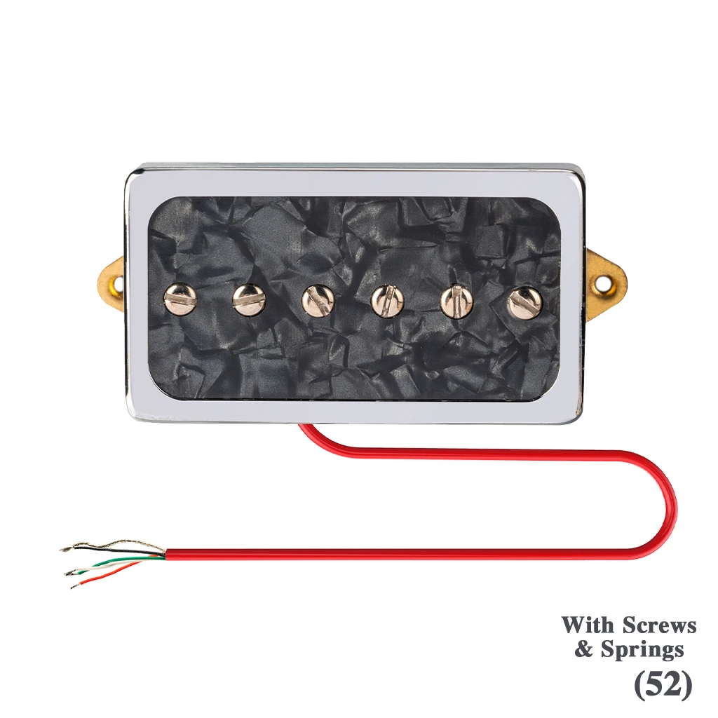 

NAOMI Bridge 52mm Electric Guitar Pickup P90 Pickup Chrome Cover Ceramic Magnet w/ Pearl Inlay Fit LP ST TL Electric Guitar
