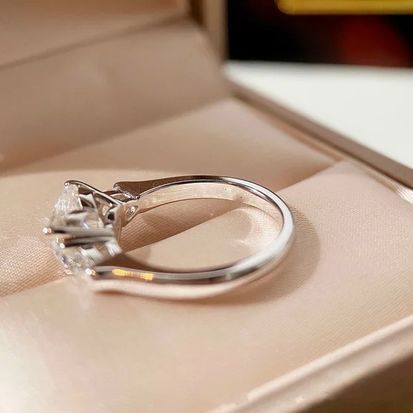 Модное Новое кольцо с кристаллами в форме сердца очаровательное женское