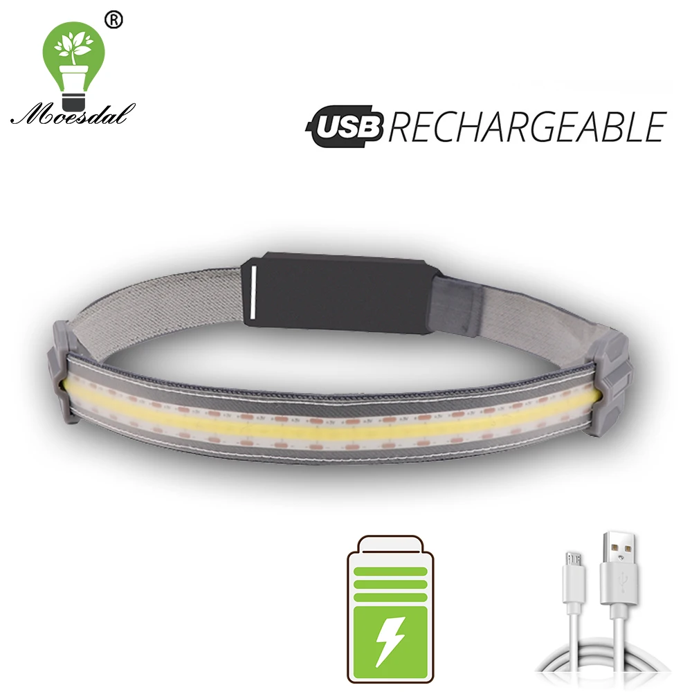 Налобный фонарь светодиодный суперяркий теплый белый + красный светильник