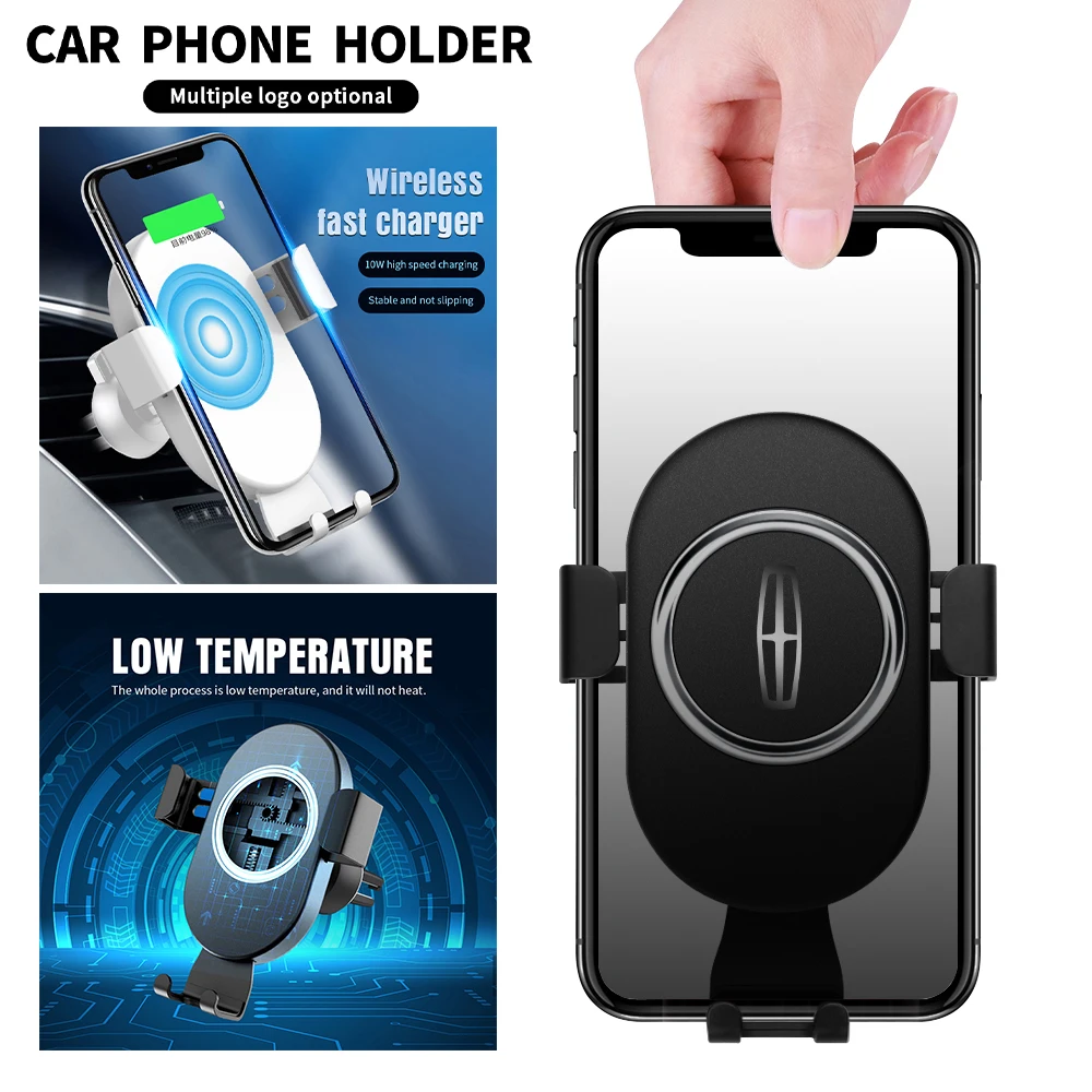 

Car 10W Wireless Charger Automatic Clamping Car Mount Phone Holder Fast Charging For Lincoln Mitsubishi SEAT Mercedes VW Mini