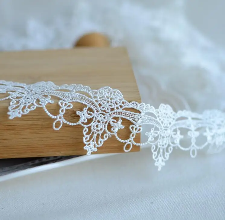 Оптовая продажа 2 м/лот 3 8 см Ширина красивое украшение кружевная ткань