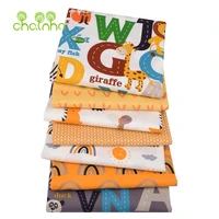 chainholetters animalsprinted twill cotton fabricfor diy sewing quilting baby childrens bed clothesshirtskirt material