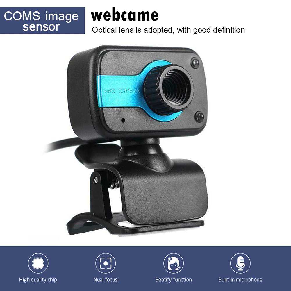 USB HD Webcam with Built-in Microphone 2LED Night Vision Clip-on Web Camera Computer peripherals | Компьютеры и офис