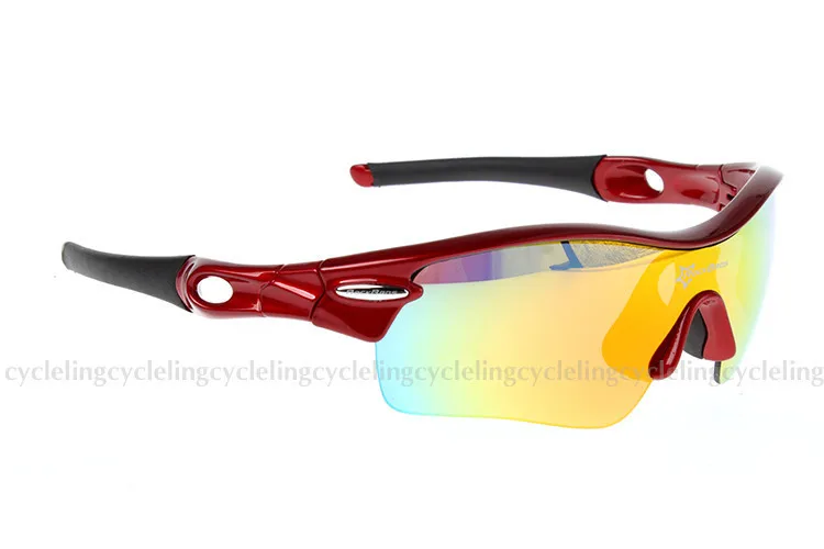 Style 2 Red black ROCKBROS Поляризованные велосипедные очки для улицы езда Спорт велосипед MTB велосипед мотоциклетные солнцезащитные очки для глаз Ciclismo 5 линз - Цвет: Style 2 Red black