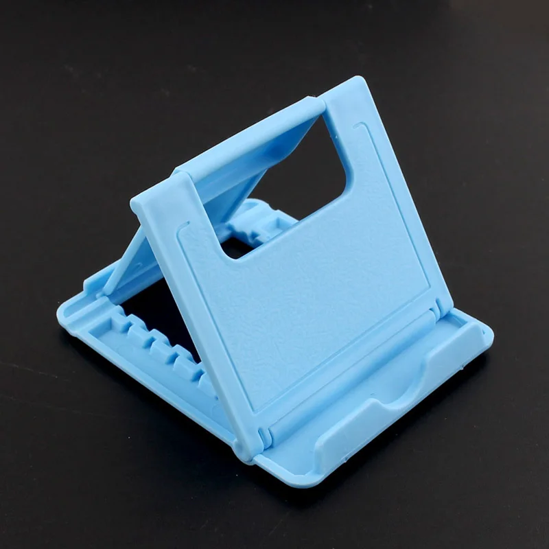 blue Универсальный складной настольный пластиковый держатель для сотового телефона, настольная подставка, держатель для телефона, смартфон и кольцо планшета, держатель для телефона - Цвет: blue