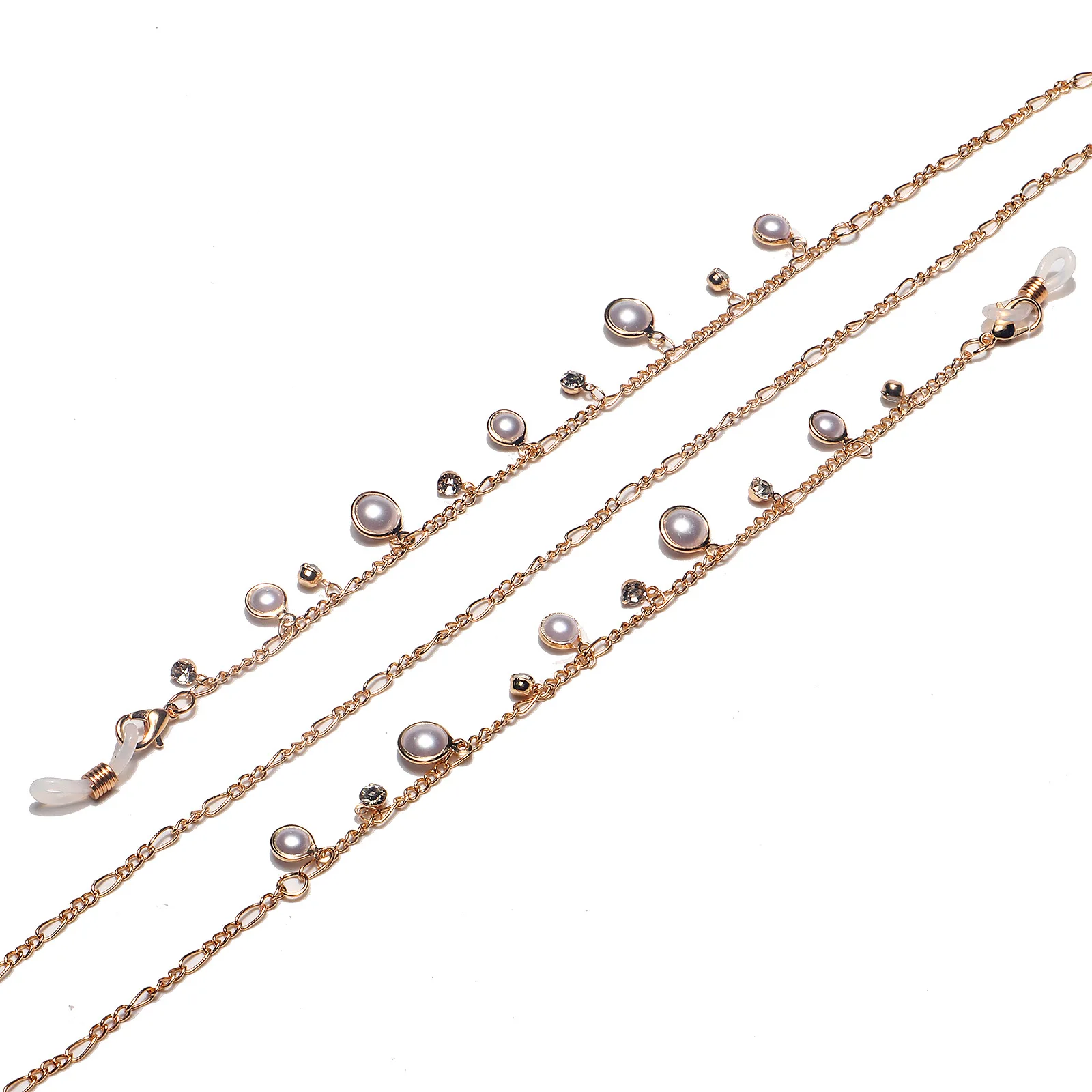 

2021 Chic Crystal Beaded Glasses Chains Lanyard Face Mask Chain Holder Eyeglass Rope Sunglasses Cord Neck Strap Gift for Women