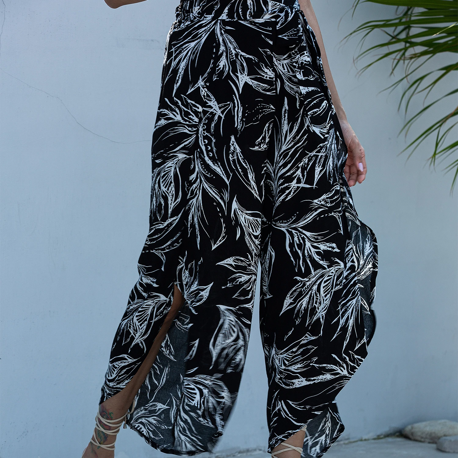 

Wide Leg Pants 2020 New Design African Women High Waist Pants Newest Style Hot Sale Fashion Summer Trousers