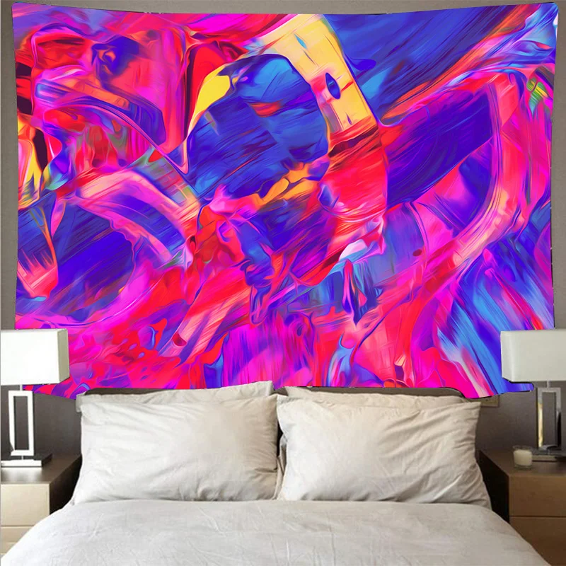 Загадочный разноцветный разукрашеный тканевые обои Большой wall art