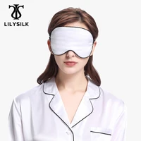 lilysilk 19 momme silk sleep mask eye with black trimming big sale free shipping