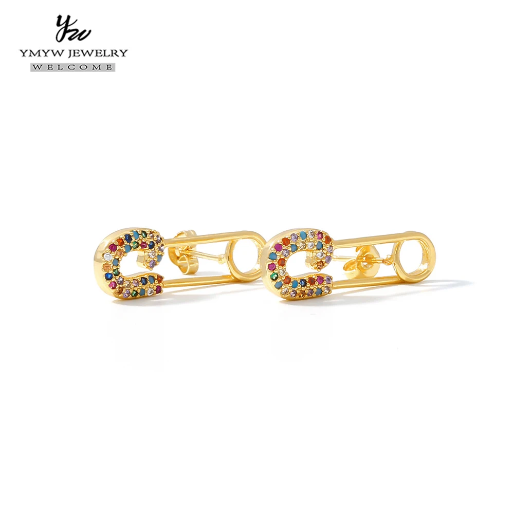 YMYW безопасные серьги гвоздики оригинальные креативные изысканные разноцветные