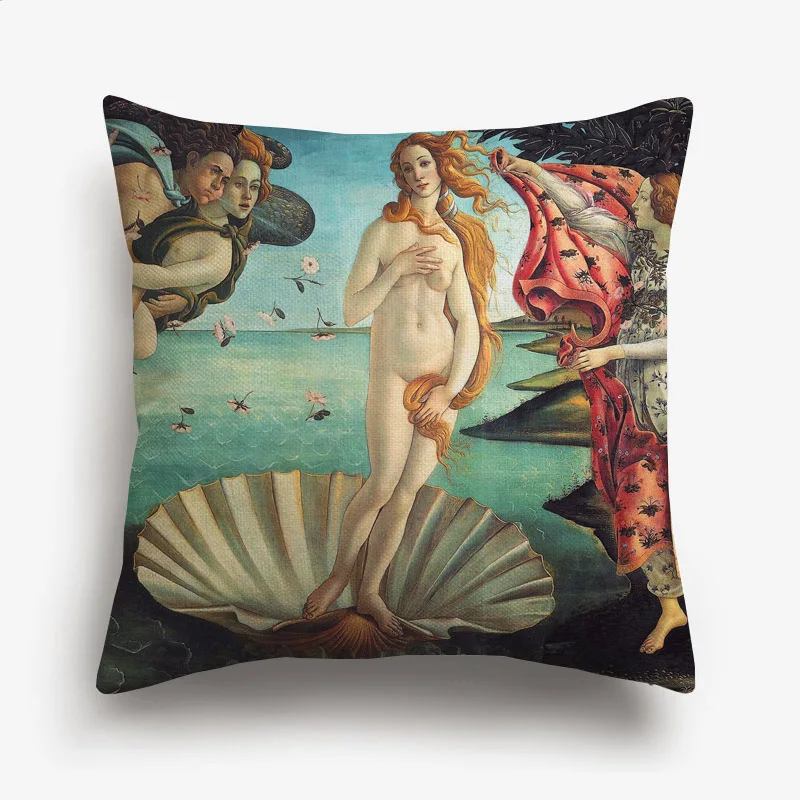 Venus Бетховен Mozart Мона Лиза Подушка с портретном Чехлы Европейская Винтаж Картины