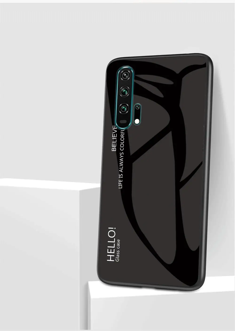 Градиент Стекло Крышка для huawei Honor 20 20i 10i 10 9 8 Lite Защитный чехол для Honor 9X 8X 8A 8C 8S 7A 7C Y9 Y7 Y6 мягкие границы