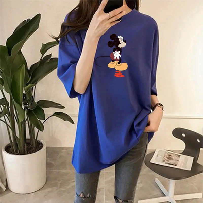 Милая футболка с Микки Маусом женская летняя рубашка коротким рукавом 2020 Новый