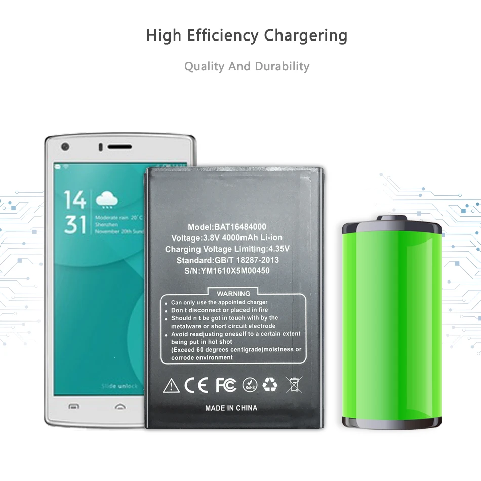 mobile phone battery for doogee x5 max x5max pro battery 4000mah bat16484000 free global shipping