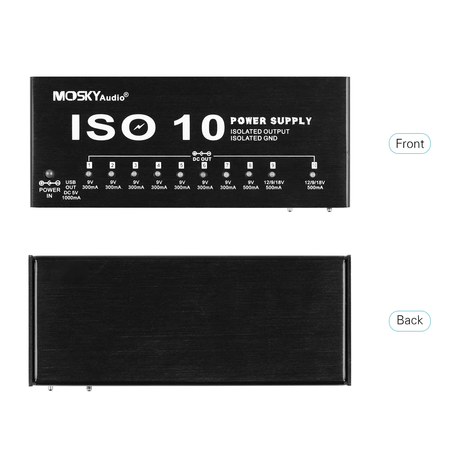 MOSKY ISO 10 Портативный гитары Эффект Питание станция изолированный постоянного