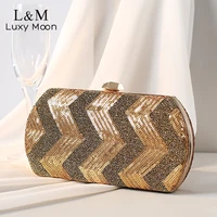 women evening clutch purse wedding exquisite sequin luxury designer handbag small party gold silver shoulder messenger bag x490h