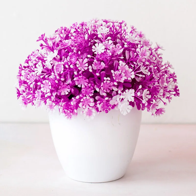 

2019 Home Office Garden Artificial Potted Flower Fake Bonsai Plant-Decor Gift