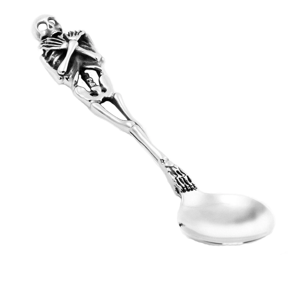 Stainless Steel Spoon Fork Knife Dinner Cutlery Set Skull Halloween Wedding Party Modern Kitchen Portable Flatware Tool | Дом и сад