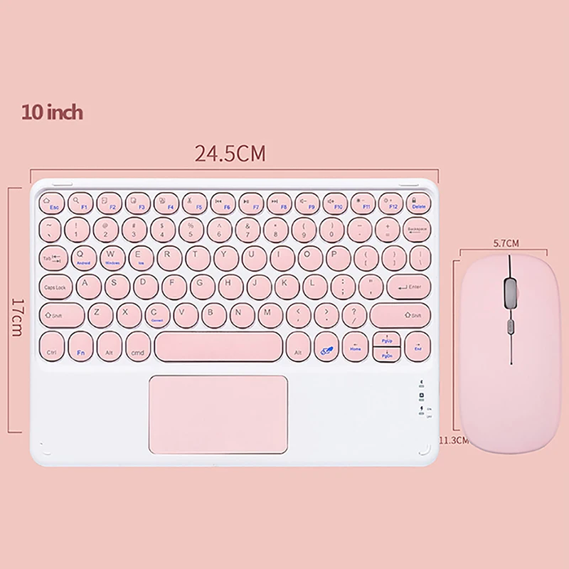 

10 inch Wireless Phone Tablet Keyboard and Touchpad for iPad Air 4 Pro 11 Bluetooth Mouse Keypad for Huawei Matepad Keyboards