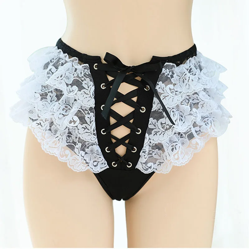 Японский косплей зайчика для девушек Babydoll симпатичный костюм сексуальное, Эротическое белье Комплект бюстгальтер с бретельками открытый промежность черные кружевные трусики милый хвост