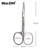 head nose scissors facial hair beard stainless steel mini portable curved mustache nose ear hair remover scissor trimmer safety