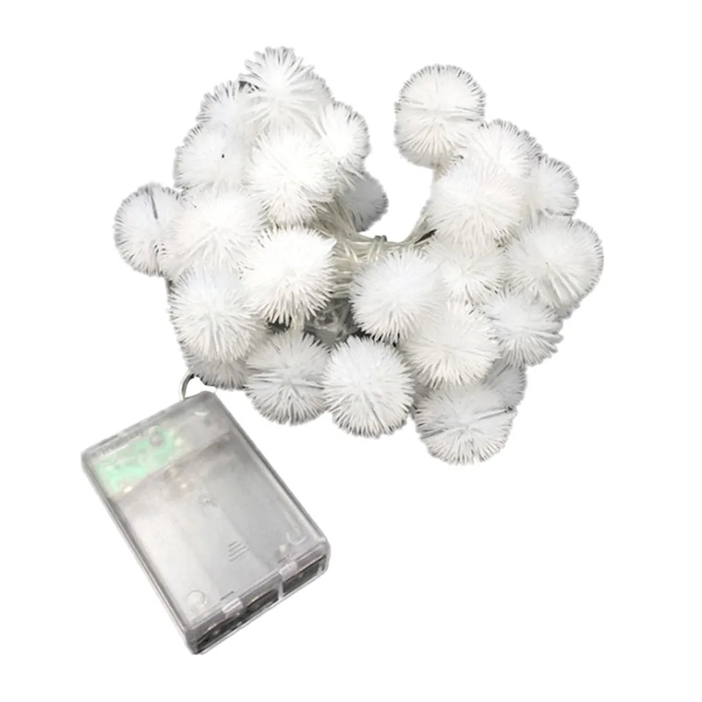 10LED светильник гирлянда s свадебное украшение сказочный меховой шар лампа для