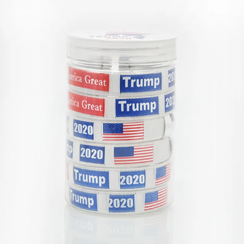 Лидер продаж модный простой браслет Трампа 2020 цветной спортивный резиновый