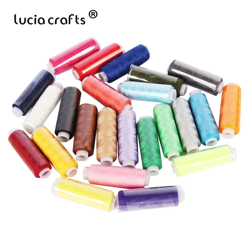 Lucia crafts 24/39 цвета катушки Полиэстер швейные нитки пряжа ручная вышивка нить для